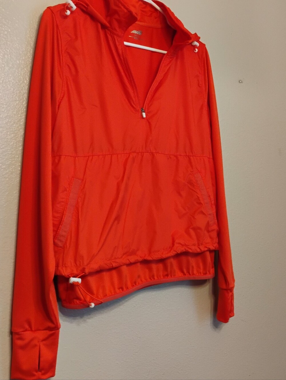 Avia Orange Half-Zip Athletic Anorak Jacket Size Small